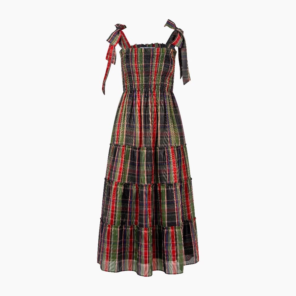 Hill House Home The Ribbon Ellie Nap Dress - Tartan Lamé Size XSTartan Lamé / XS